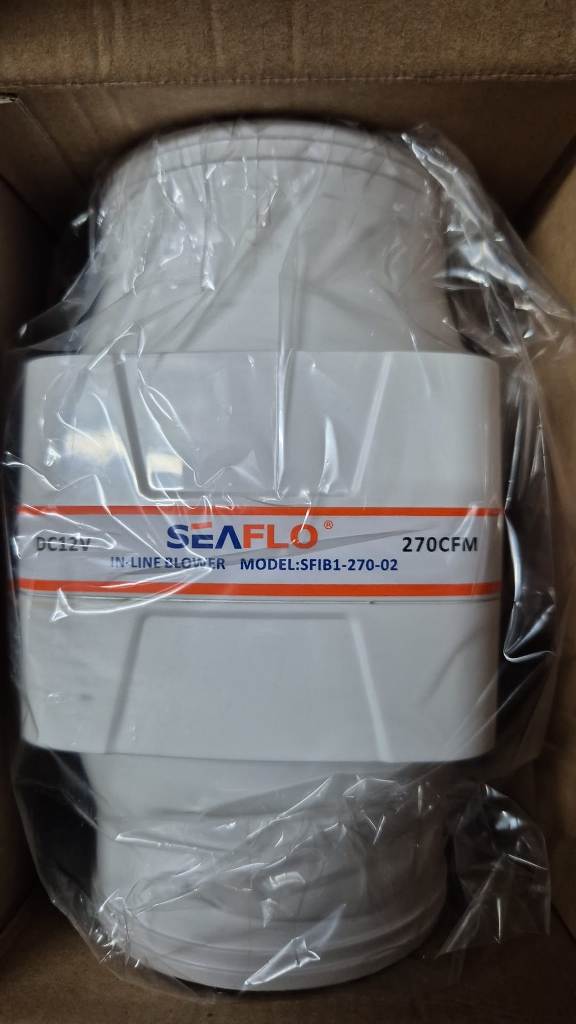 Seaflo inline blower 4" 12v, extractor de aire seaflo 102mm 12v