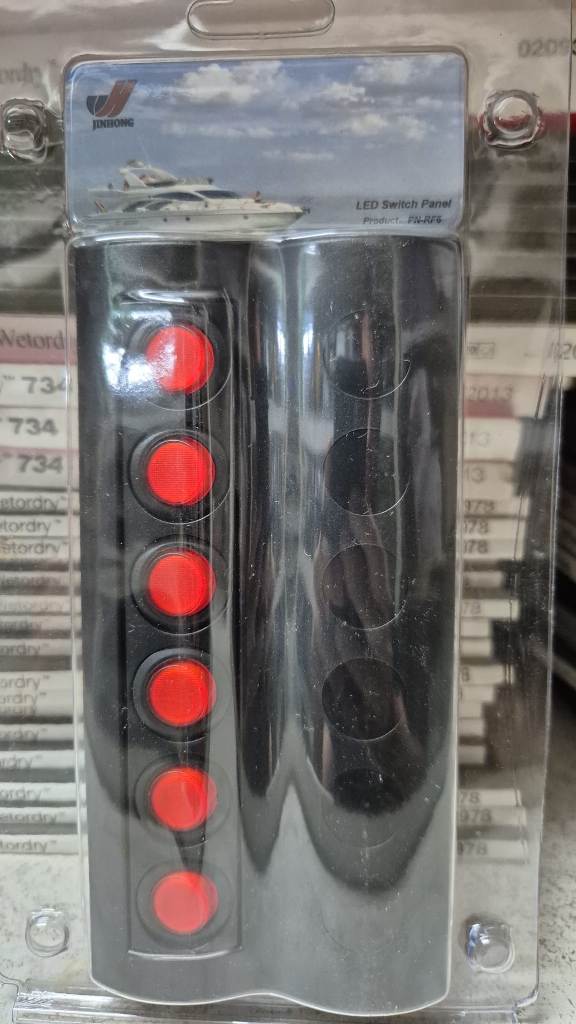 Panel de control 6 de interruptores con led