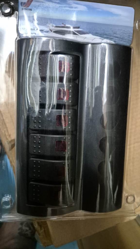 Panel de control 6 de interruptores con led