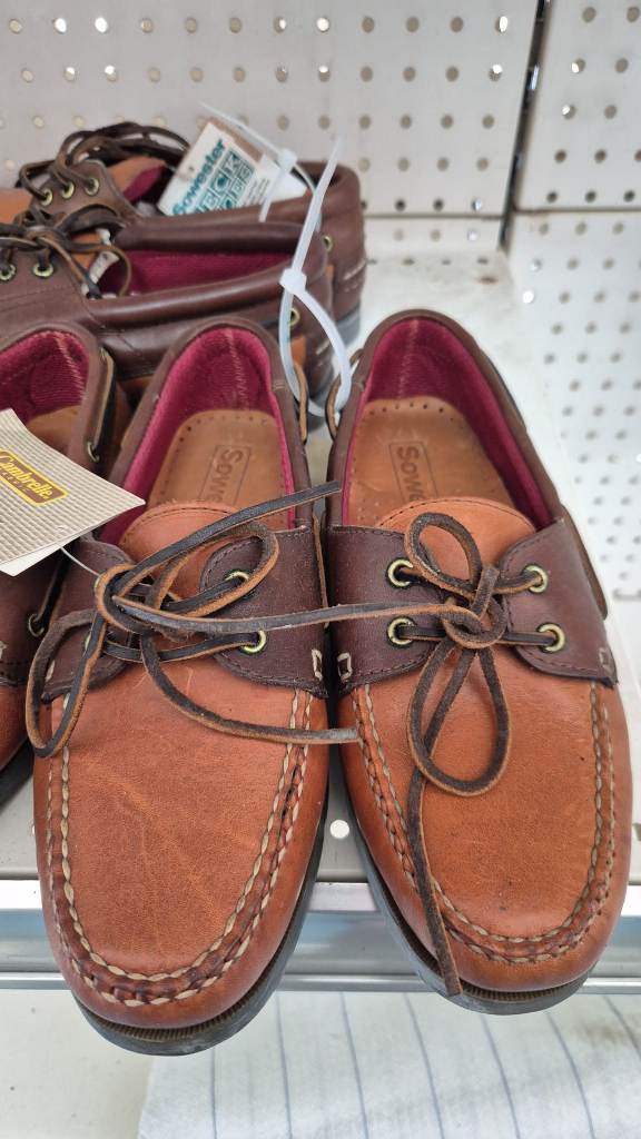 Sowester deck shoes traditional oiled leather brown size 40, zapatos de cuero nauticos marrones talla 40